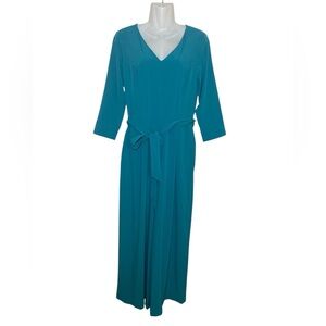 Calvin Klein Teal Belted Jumpsuit sz 4